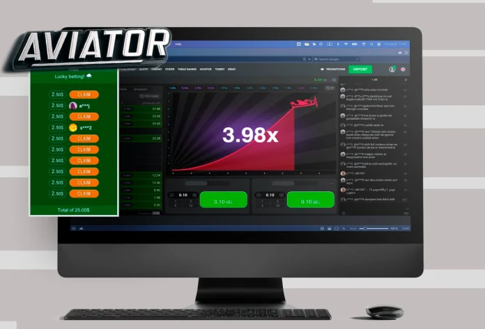 Aviator crash game round showing multiple player bets and a rising multiplier during gameplay