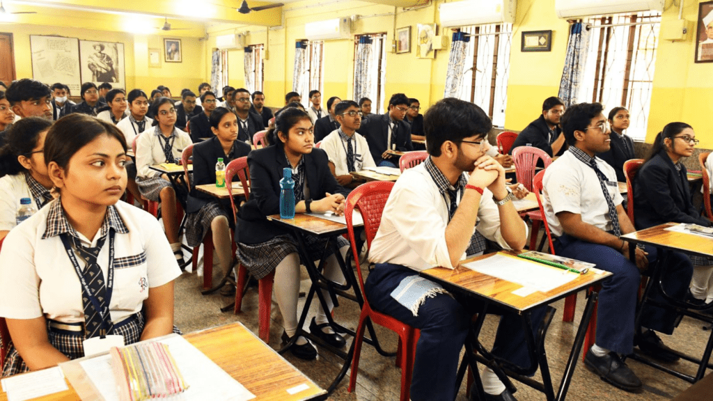 Confident Indian students after study sessions, reflecting Abdul Kalam’s belief that self-confidence grows through preparation.